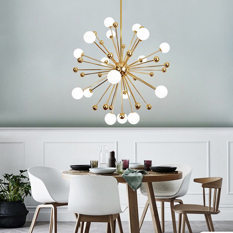 Fissaggio del lampadario a spruzzo a spruzzo moderno in stile lampadario multi-testa in vetro