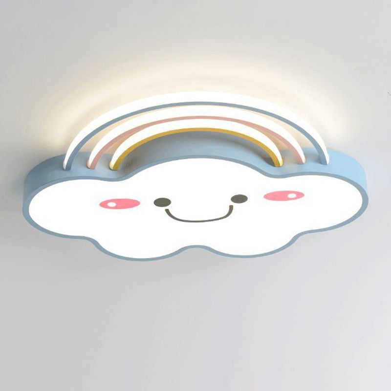Nordic Children's Room Ceiling Light Modern Macaron Style Boy Girl Bedroom Study Cute Cartoon Creative Acrylic Led Lamps