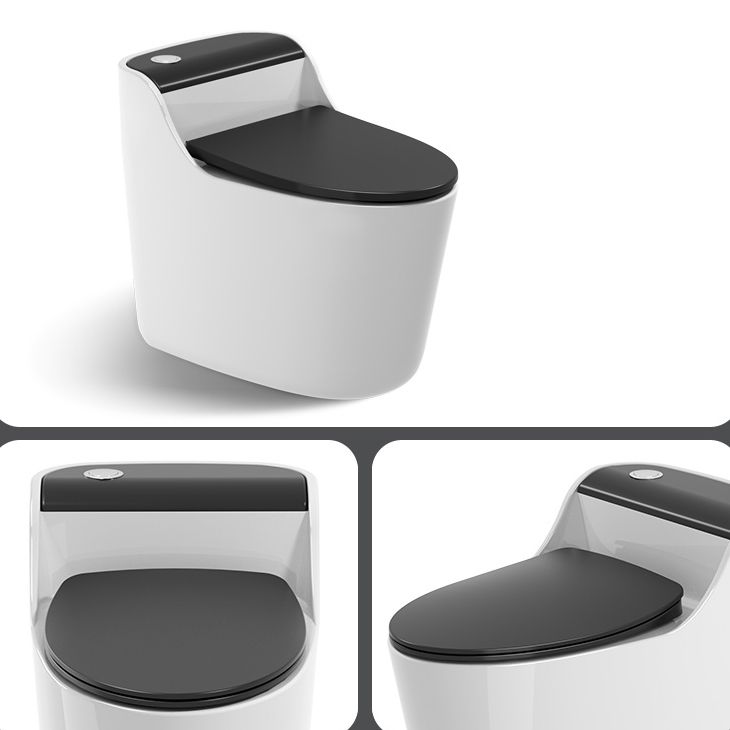 Modern Toilet Bowl Siphon Jet Toilet with Slow Close Seat for Bathroom