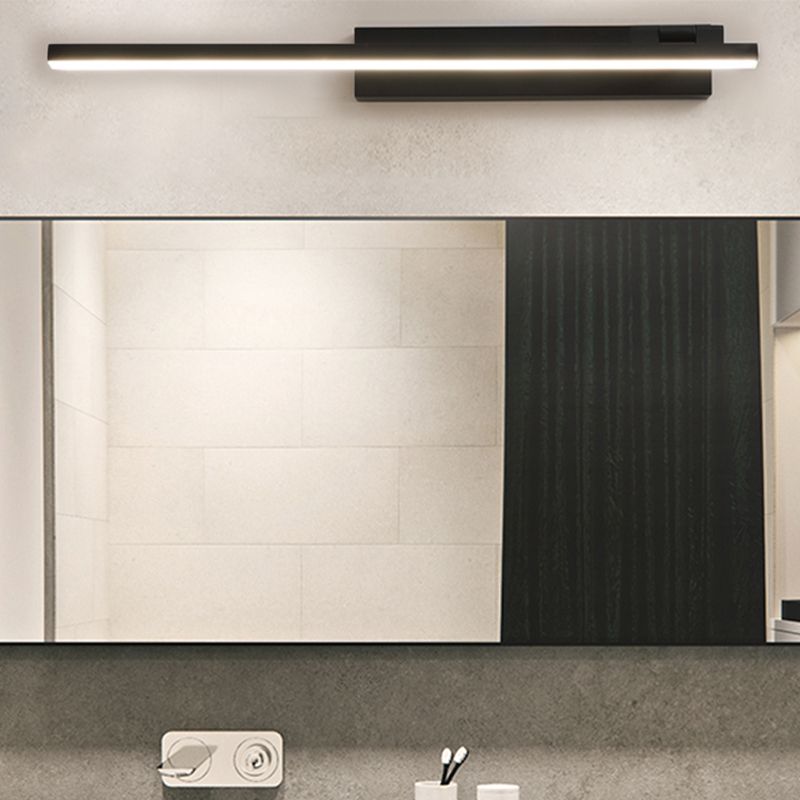 Metal Linear Shade Wall Sconce Modern Style 1 Light Mirror Wall Mounted Light Fixture