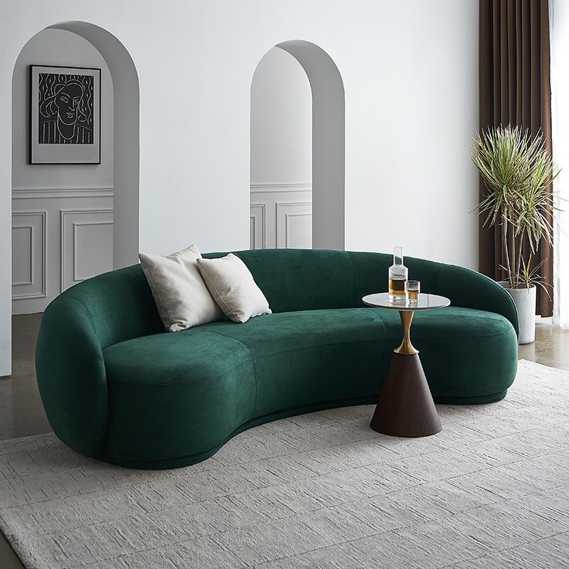 Contemporary Stationary Fabric 3 Seater Living Room Tuxedo Arm Sofa