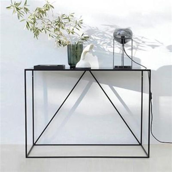 Iron Modern Console Table 1-shelf Rectangle Accent Table for Hall