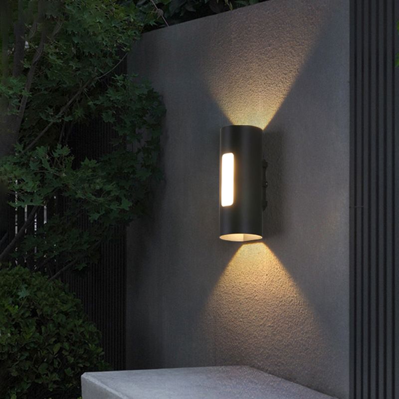 Cylinder Aluminum Wall Light Minimalism 2-light Wall Sconce for Hallway