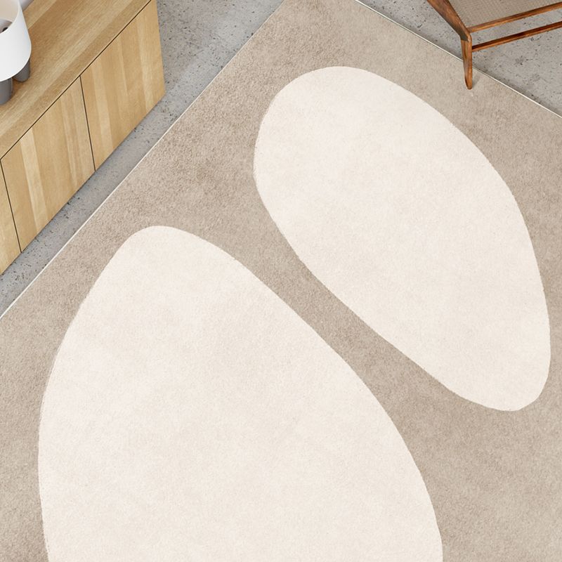 Brown Tone Home Decor Carpet Simplicity Abstract Color Block Area Rug Polyester with Easy Care Rug