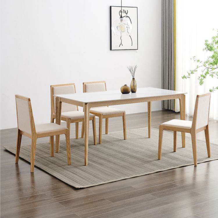 Modern 1/4/5/7 Pieces Dining Set Sintered Stone Top Dining Table Set with Chairs
