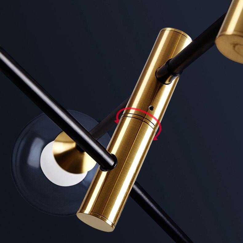 Lampade per lampadari in metallo moderno lampade a sospensione nera a sospensione multishead per soggiorno