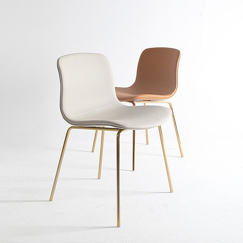 Chaises de salle à manger style contemporain Chaises sans accoudoirs avec pieds en métal