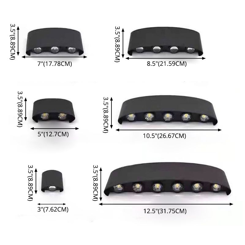 Moderner minimalistischer Stil nach oben und unten LED Wandleuchten Metallleuchten für Außenwand