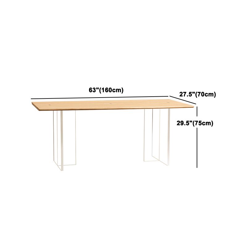 Modern 1/2/5 Pieces Dining Set Rectangle Pine Wood Dining Table for Dining Room