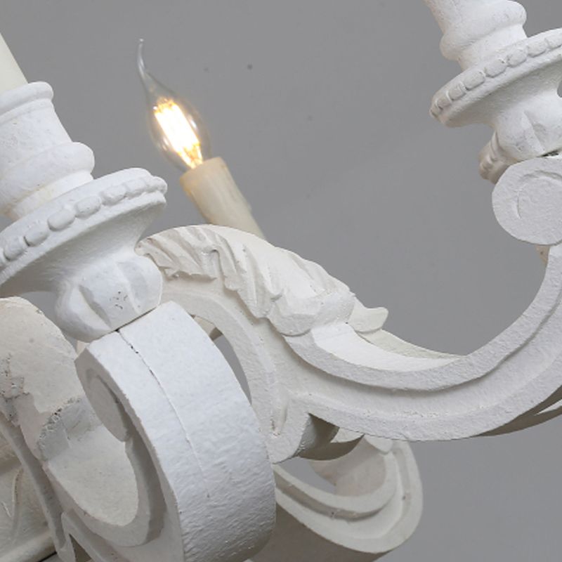 Cougie d'éclairage de lustre en bois Rustique suspendu pour le salon