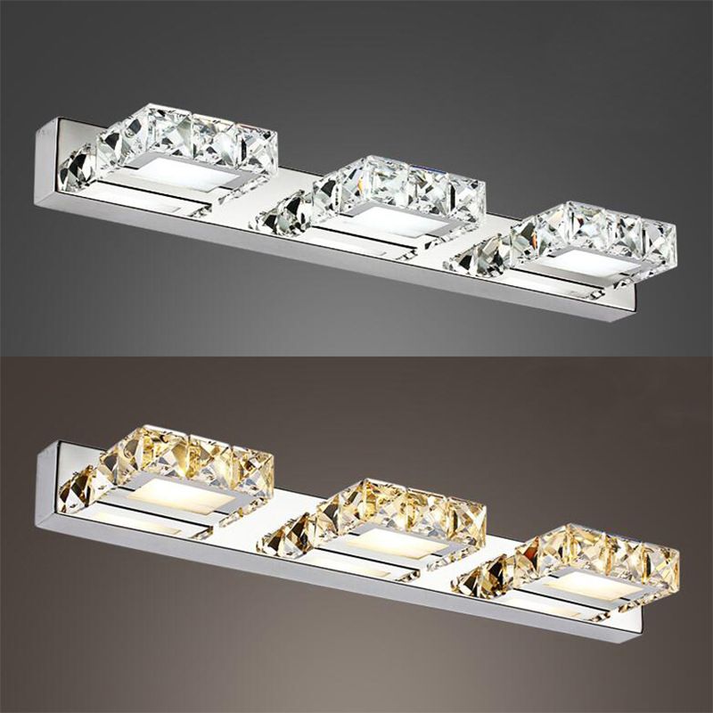 Modern Crystal Makeup Mirror Light Simple LED Mirror Lamp Fixture for Bathroom