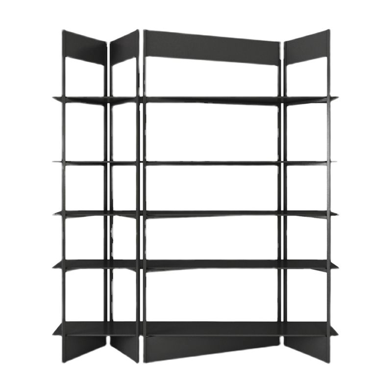 Industrial Style Bookshelf 5-Shelf Open Bookcase for Home Office