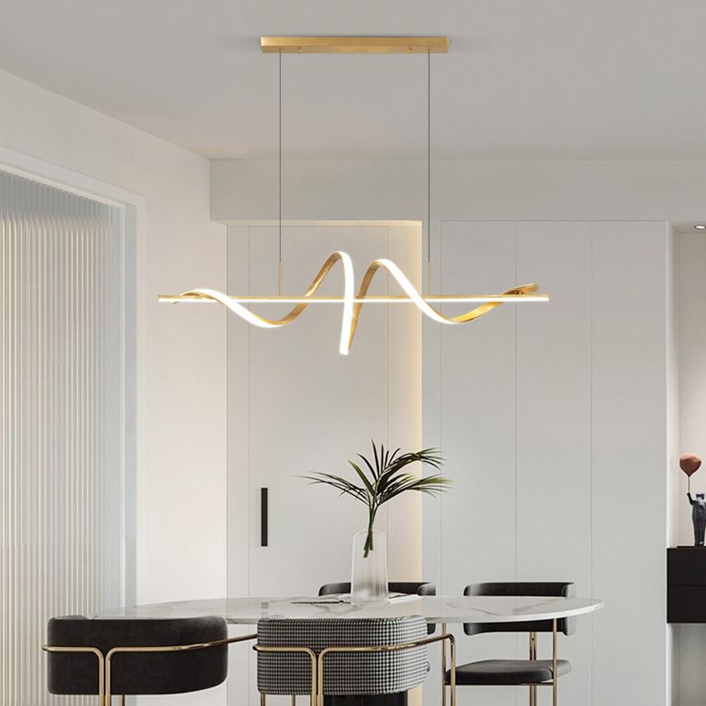 2-Light Geometric Island Pendant Lighting Modern Metal Island Light Fixtures