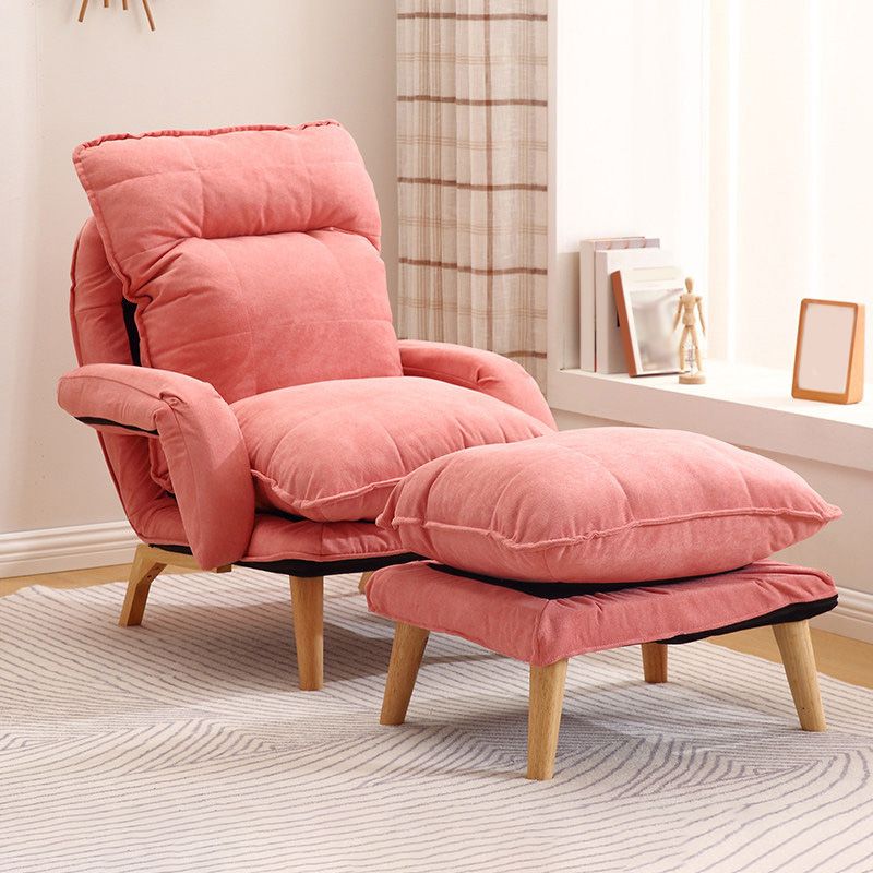 23.62" Wide Convertible Chair with Basic Four Legs Biscuit Back Armchair