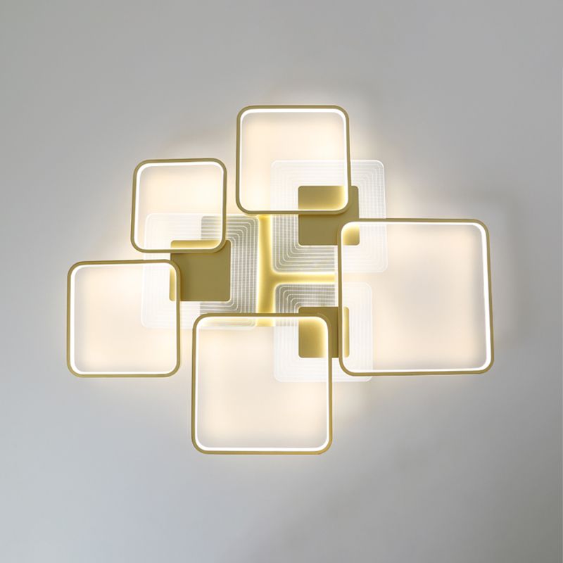 Square Flush Mount Light Flush Mount Led Lights Modern Flush Mount Light Fixtures for Living Room