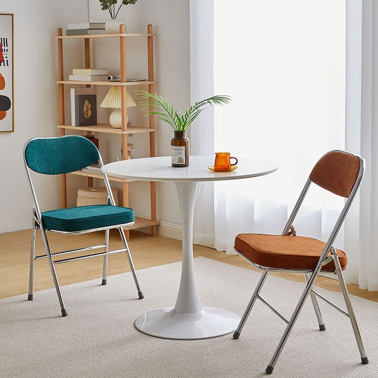 Simplicity Style Round Table Wood Dining Site Table with Tulip Base