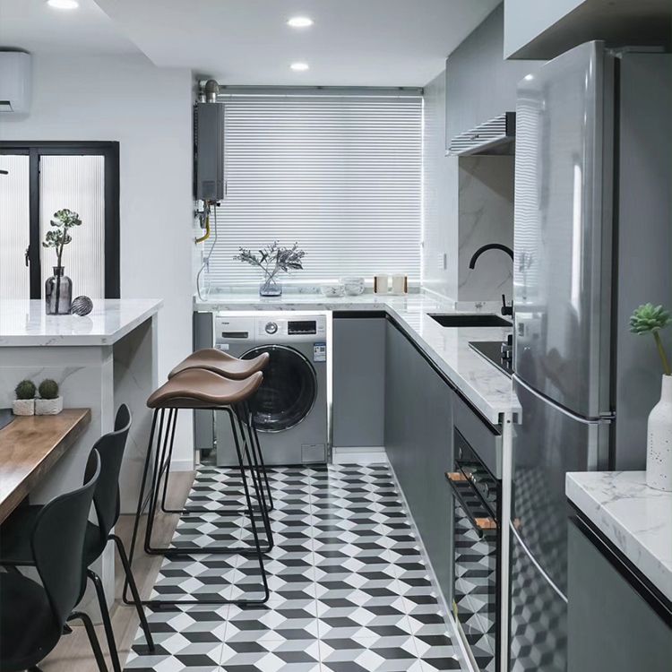 Industrial Armless Bucket Counter Stool Faux Leather Bar Chair with Metal Legs