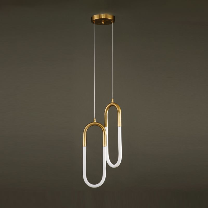 Zeitgenössischer Stil linearer Formpendelleuchten Metallhängelampen