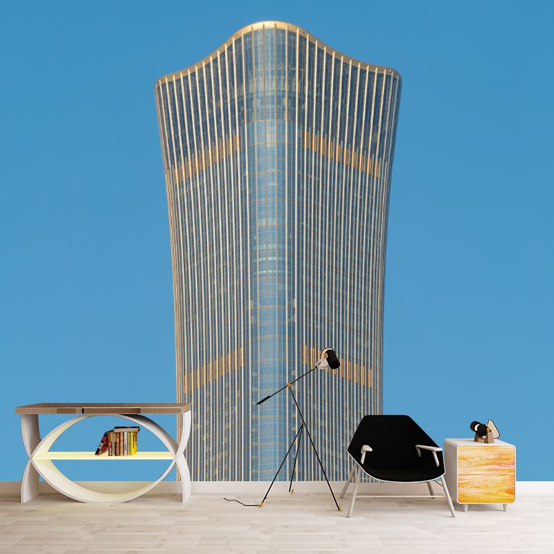 Modern City Architecture Mural for Meeting Room Customized Wall Covering