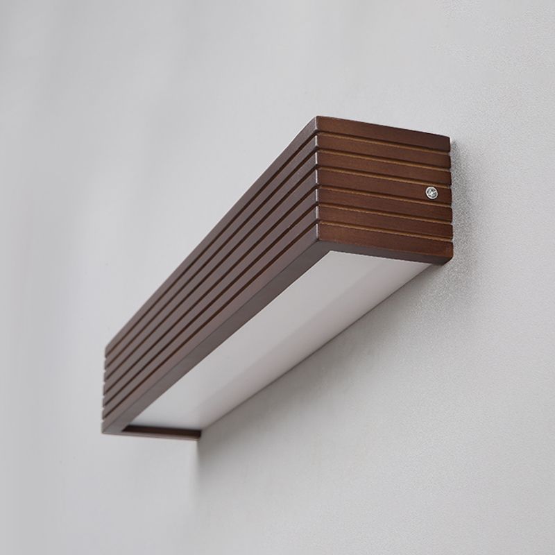 Lampade per vanità per vanità in legno di gomma in stile nordico Lampade per vanità per camera da letto
