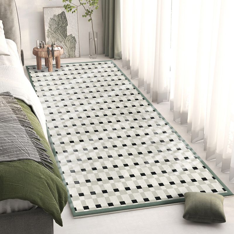 Modern Style lattice Rug Rectangle Stain Resistant Polyester Rug for Home Decor