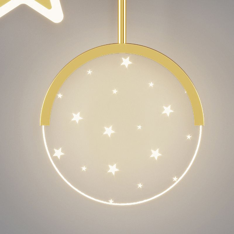 Modern Metal Wall Light Geometric 2 Lights LED Wall Sconce for Bedroom