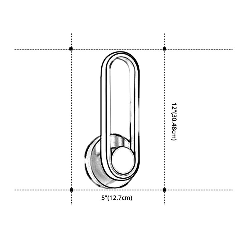Apparecchi per illuminazione a parete in metallo Ellisse moderno lampada montata a parete per camera da letto