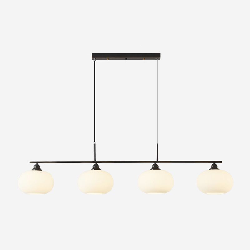 Metal/Glass Kitchen Island Lighting Modern Golden/Black Ceiling Light for Foyer