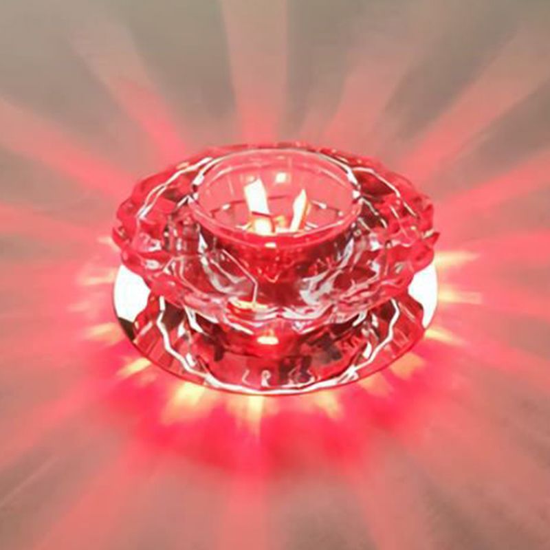 Crystal Flower LED Flush Mount Light Simplicity Clear Flush Mount Ceiling Light for Hallway