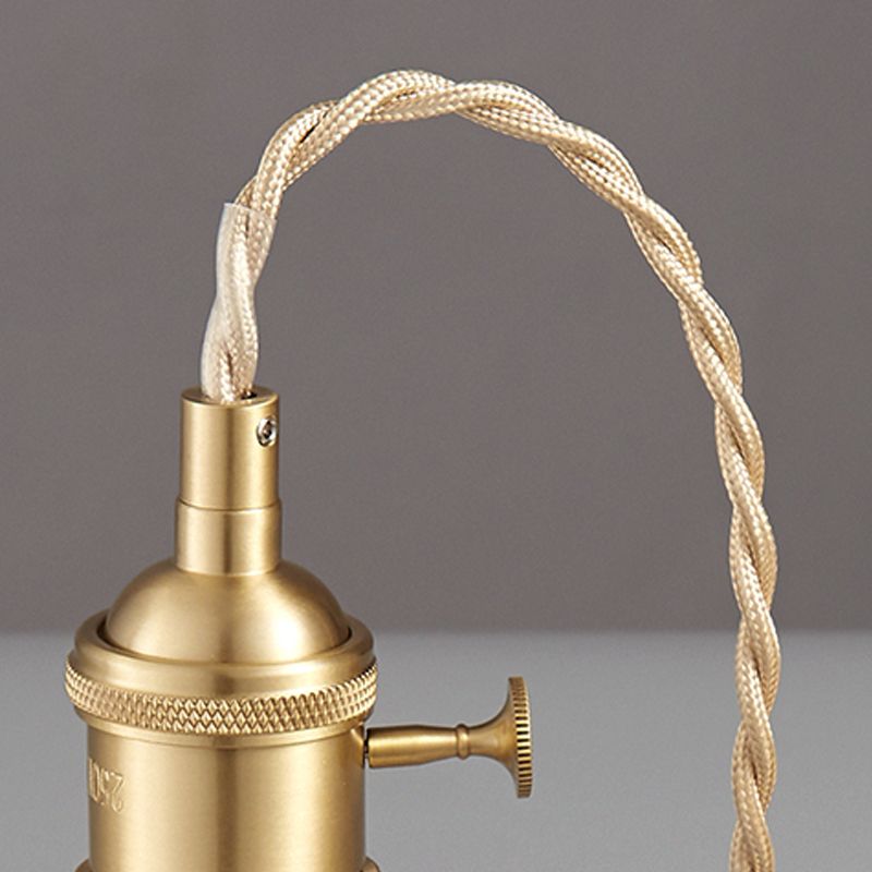 Lampada a sospensione di rame a 1 luce Lampada in vetro vintage Luce a sospensione per sala da pranzo