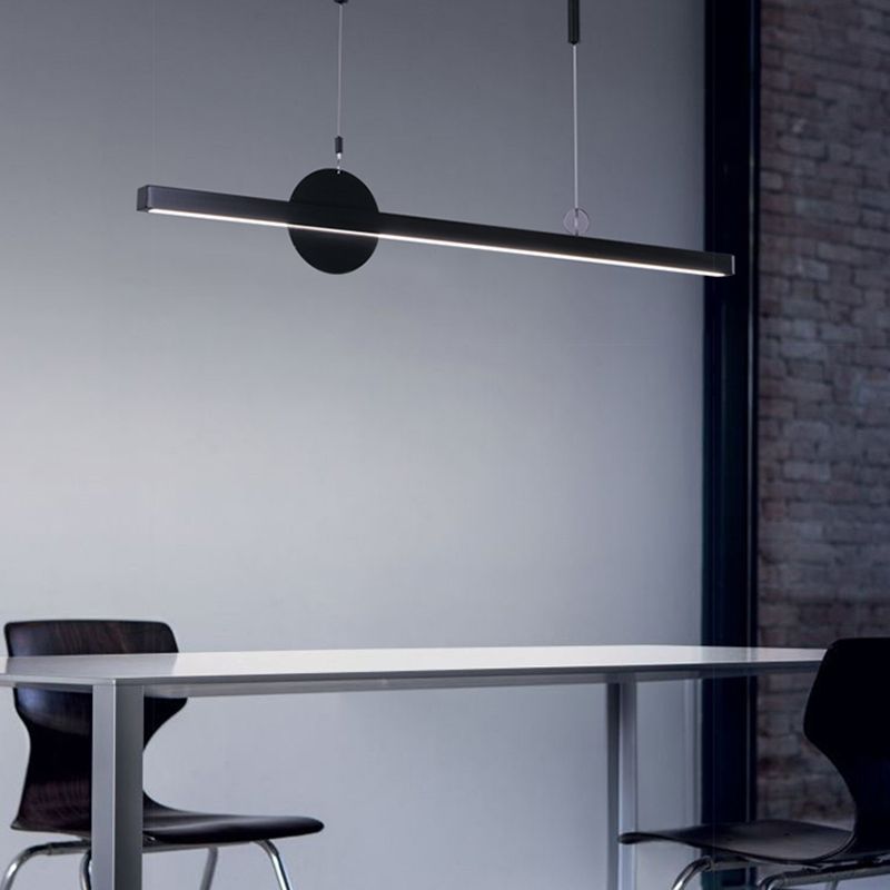 Candelier de la isla de geometría moderna de la oficina de 1 linda accesorios de iluminación LED LED de iluminación