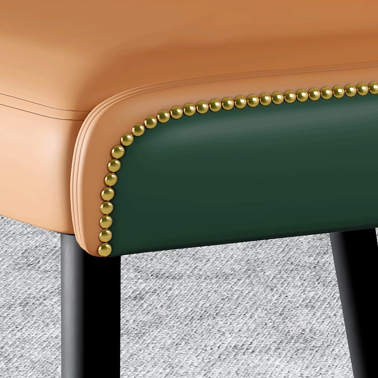 Sillas con respaldo de estilo escandinavo, sillas sin brazos de comedor de cuero para el hogar
