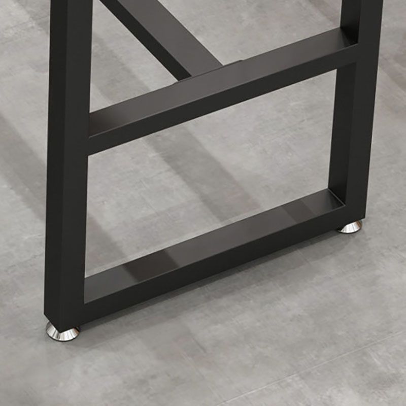 Industrial Rectangle Top Counter Table Marble Top 42-inch Height Bar Table