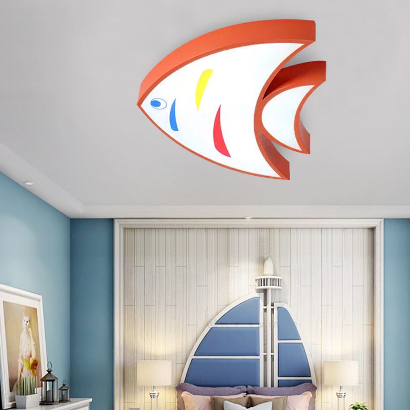 Lovely Bright-Colored Pendentif Light Fish Shaped Acrylic Hanging Light for Kindergarten Hallway