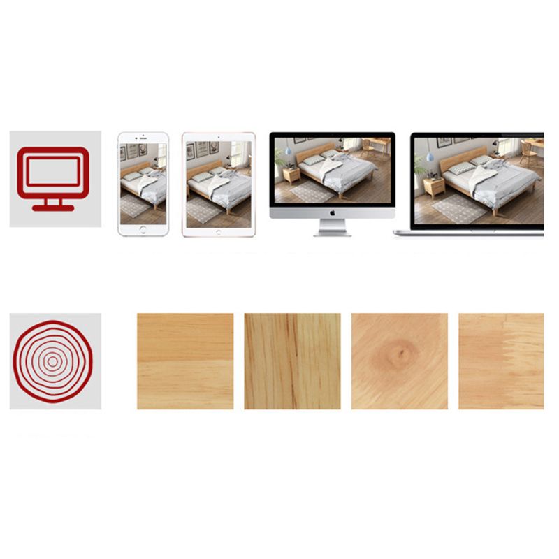 Wooden Standard Bookshelf Modern Bookshelf 47.3" H x 12.6" W