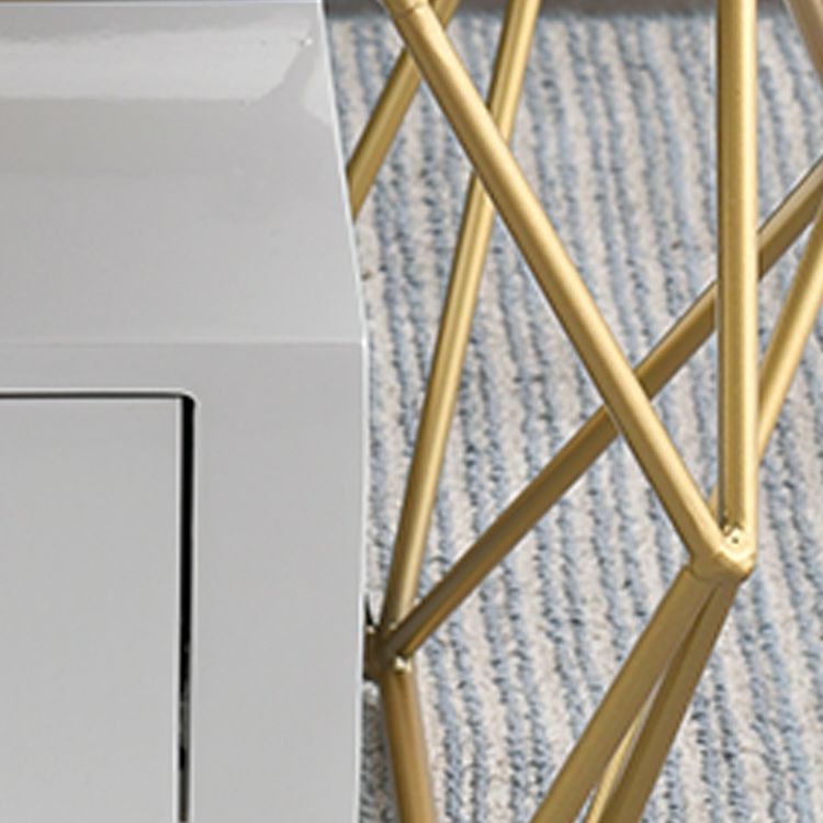 Modern Frame Coffee Table Rectangular Glass Top Coffee Cocktail Table for Home