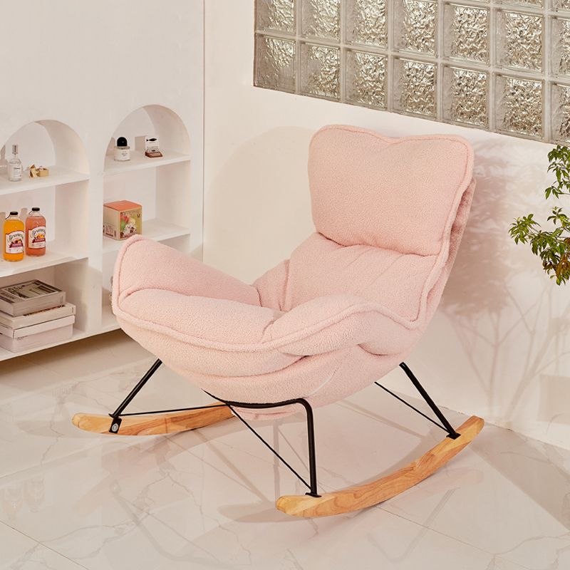Modern Leather Rocking Chair Removable Cushions Rocker Chair for Drawing Room