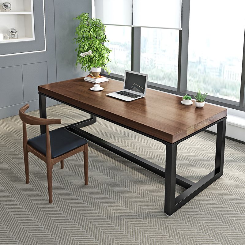 Industrial 29.53" Tall Writing Desk Wooden Rectangle Office Desk