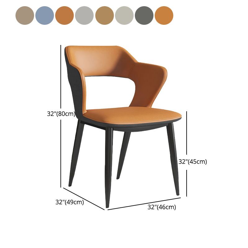 Silla de comedor de acabado mate tapizado de brazo trasero de brazo trasero de brazo trasero