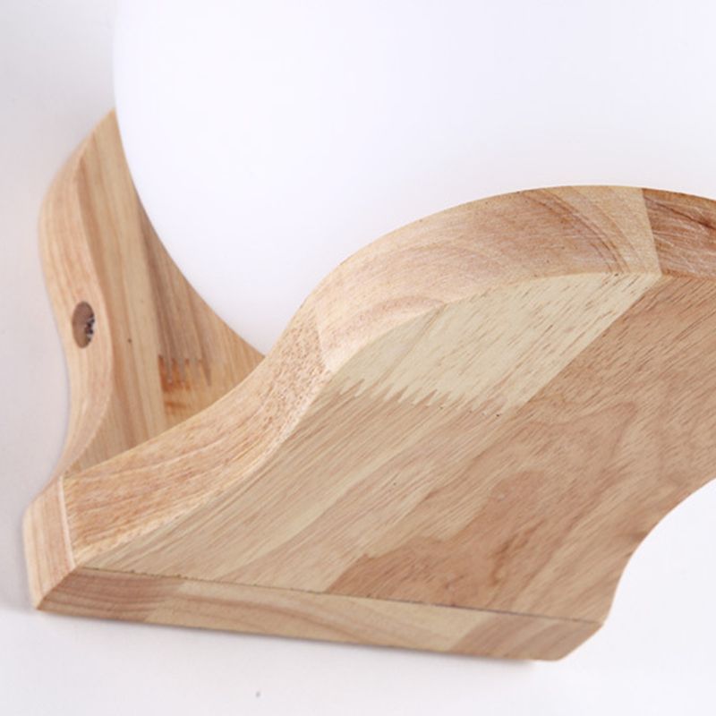Modern Style Global Wall Light Sconces Wood 1 Light Wall Mounted Lamps