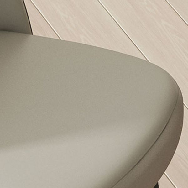 Glam Armless Dining Chairs Faux Leather Home Dining Side Chair