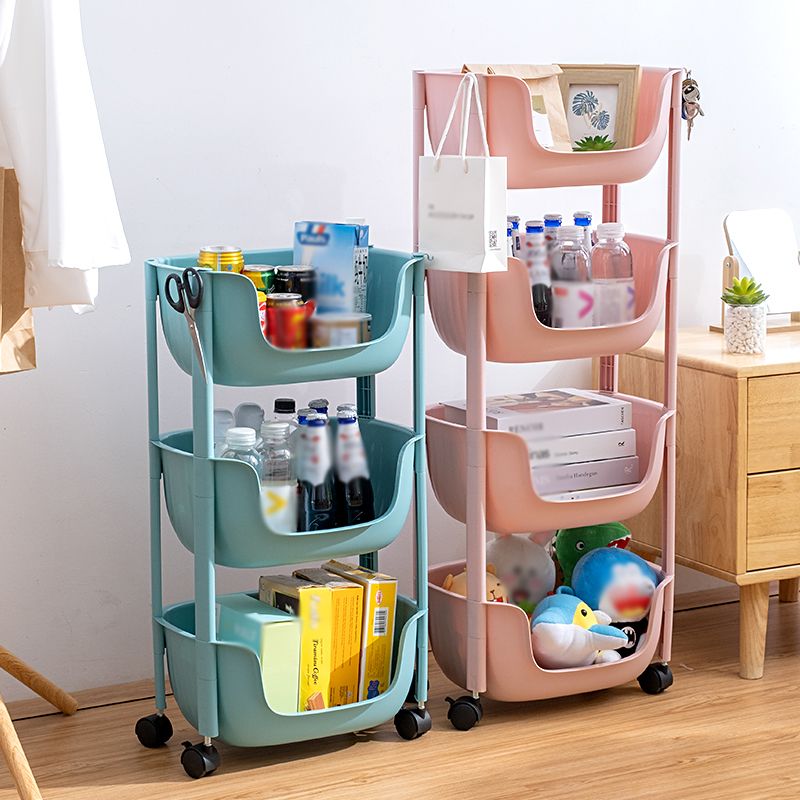 Plastic Contemporary Geometric Bookshelf Vertical Open Bookcase for Home