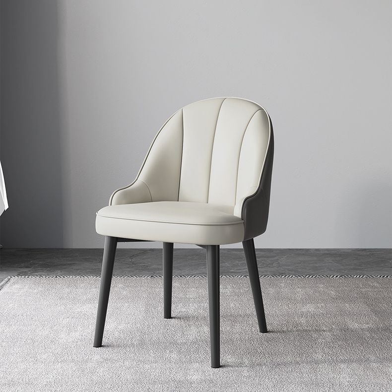 Modern Style Side Chair Leather Parsons Dining Chair for Dining Room
