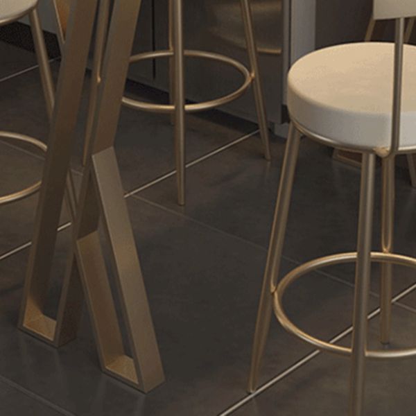 Contemporary 1/2/3/5 Pieces Bar Table Set Rectangle Bar Table with High Metal Stools