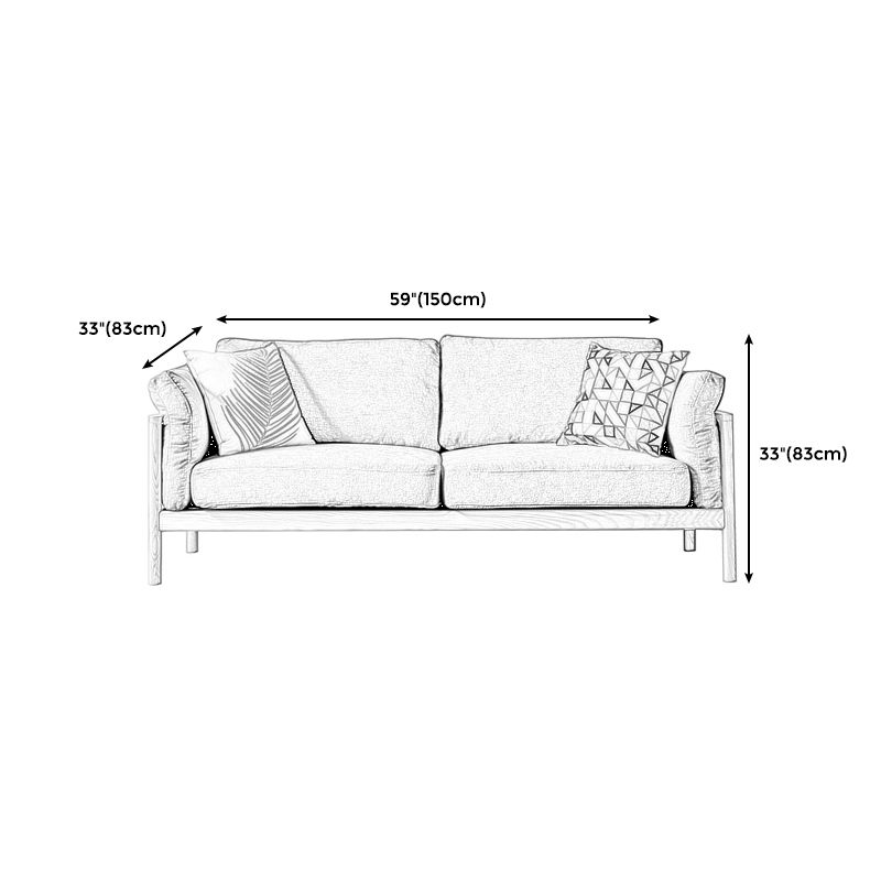 Canapé arrière en vrac contemporain 32,68 "High Pillow Top Top Tissu Fabric pour le salon