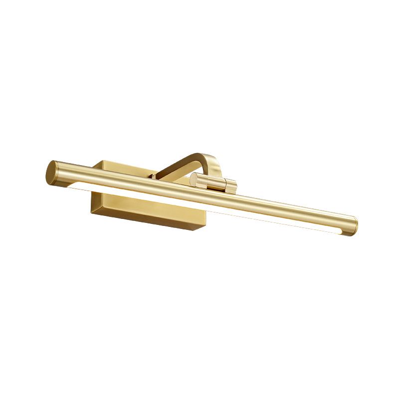 Gold Mirror Front Light Modern LED Vanity Light with Acrylic Shade for Bathroom