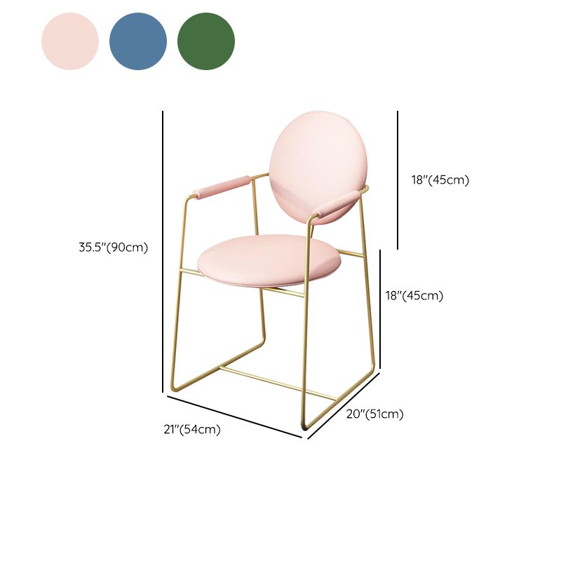 Glam Indoor Home Side Chair Gold Legs Upholstered Dining Chair