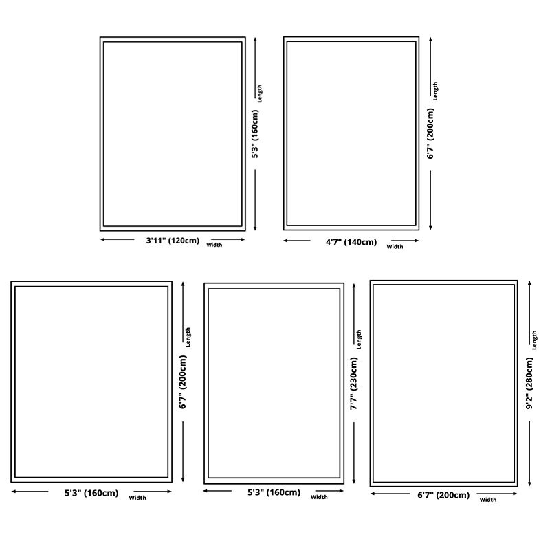 Modern Indoor Rug Graphic Carpet Anti-Slip Backing Rug for Living Room, Home Decoration