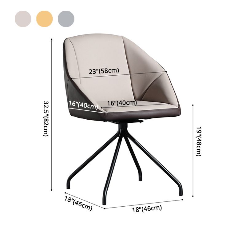 Silla de comedor de estilo moderno, silla Parsons lateral de metal con brazo para cocina