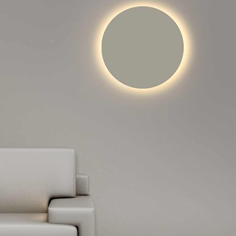 Modern Style Circle Shape Wall Sconce Metal 1 Light Sconce Lighting for Living Room